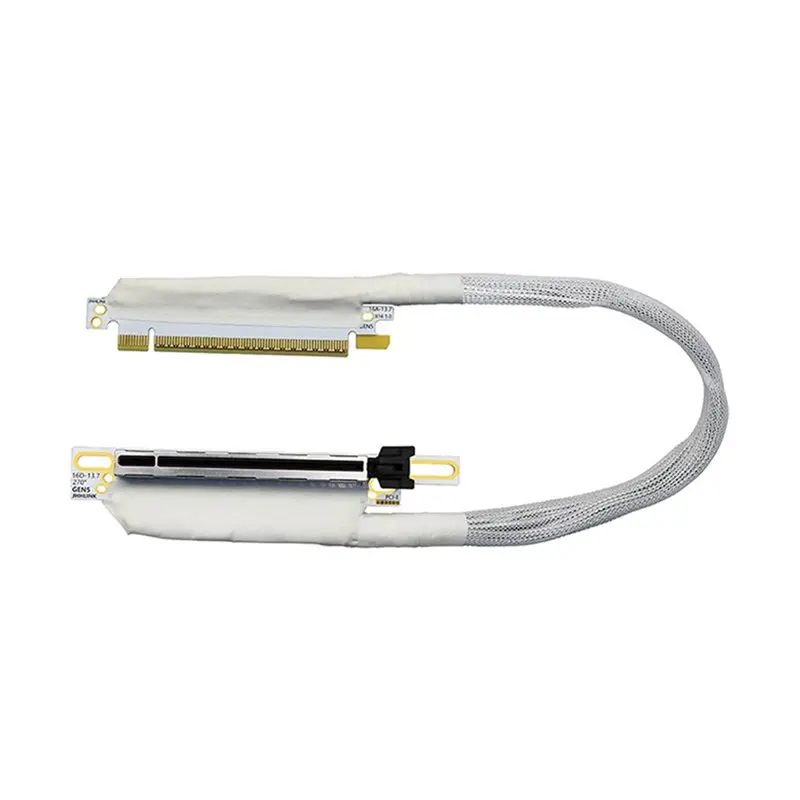 

Кабель-удлинитель для видеокарты GEN5 PCIE 5.0 X16, 64 ГБ/с, адаптер для GPU, 270 ° Правый вход-левый выход для компьютерного корпуса