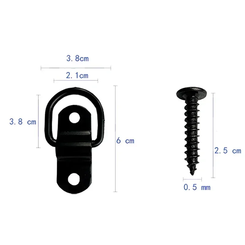 الثقيلة D-حلقة سحب هوك الفولاذ المقاوم للصدأ مقطورة التعادل أسفل مرساة الأسود آمنة البضائع سيارة شاحنة مغلقة متعددة الأغراض جبل