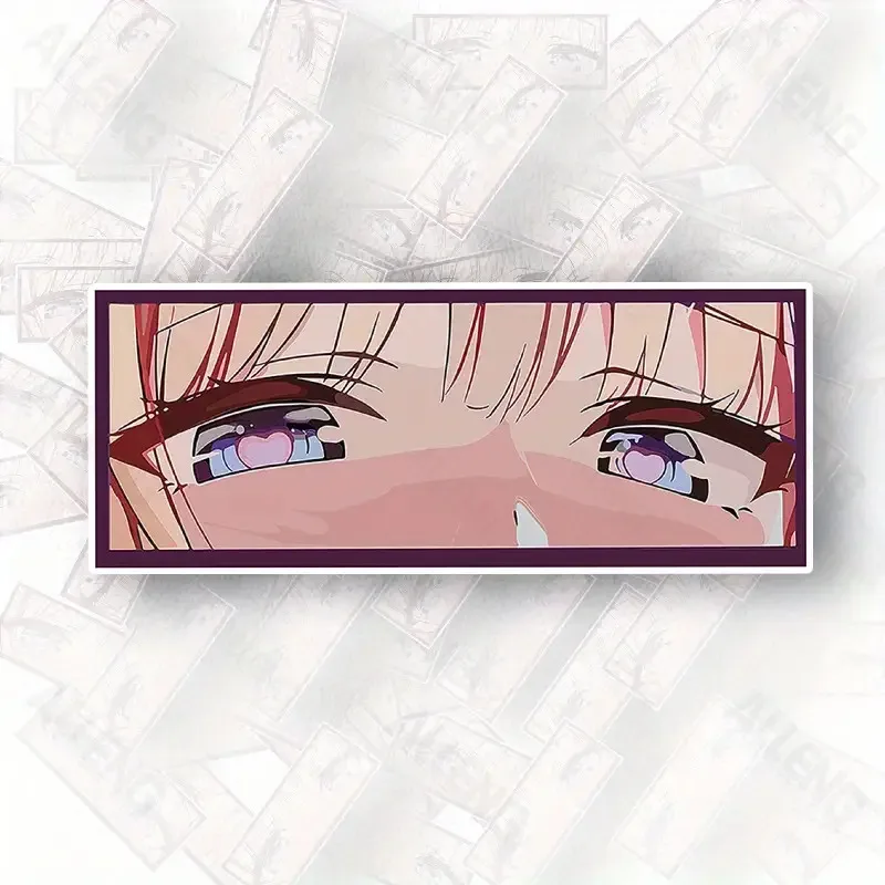 

1pc Anime Girl Heart Eyes PVC Vinyl Sticker Waterproof Decal for Car Exterior Motorcycle Helmet Decor