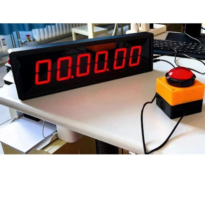 Digital Display Competition Timer Countdown Stopwatch Counter 2.3 Inch 4-Digit Training Speech Timing Equipment + Remote Control
