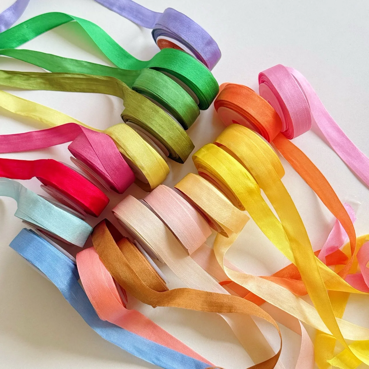 13mm, 100% Real Pure Silk Woven Double Face Taffeta Silk Ribbons for Embroidery and Handcraft Project, Gift Packing