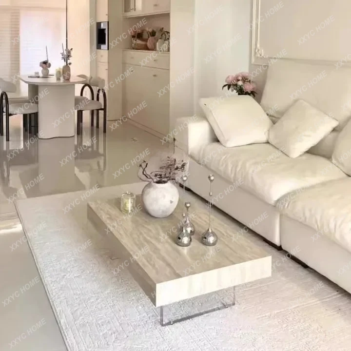 

Кофейный стол из травертина Hwabi-sandy, подвесной, креативный, современный, минималистичный, прямоугольный, для чая.