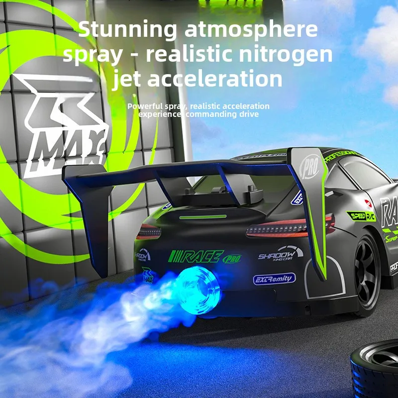 لعبة سيارة رياضية انجراف يتم التحكم فيها عن بعد 2.4G للأولاد - مركبة RC مع أضواء LED واقعية ومؤثرات صوتية ورذاذ خلفي #2