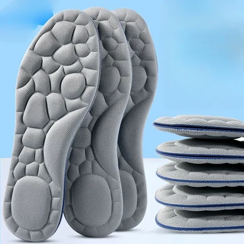 Imagen 2 del producto Plantillas de masaje 5D Unisex, zapatos deportivos súper suaves, plantilla para pies, cestas para correr, suela de zapato, soporte para arco, inserciones ortopédicas