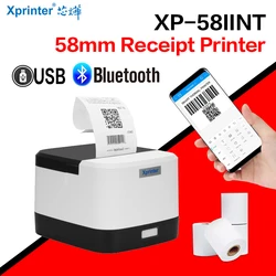 Xprinter-サーマルレシートプリンター,バーコードプリンター,Android,iOS,チケット,請求書機,USB, Bluetooth,58mm