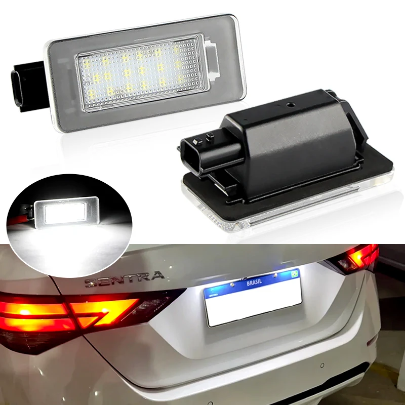 2 Stück für Nissan Serena C27 ab 2016, Altima ab 2019, LED-Kennzeichenbeleuchtung OEM # 265108990E weißes Autozubehör