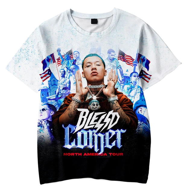Camiseta de rapero Blessd para hombre y mujer camisa de manga corta con cuello redondo estilo Hip Hop Harajuku ropa de calle 3D 2023 AliExpress
