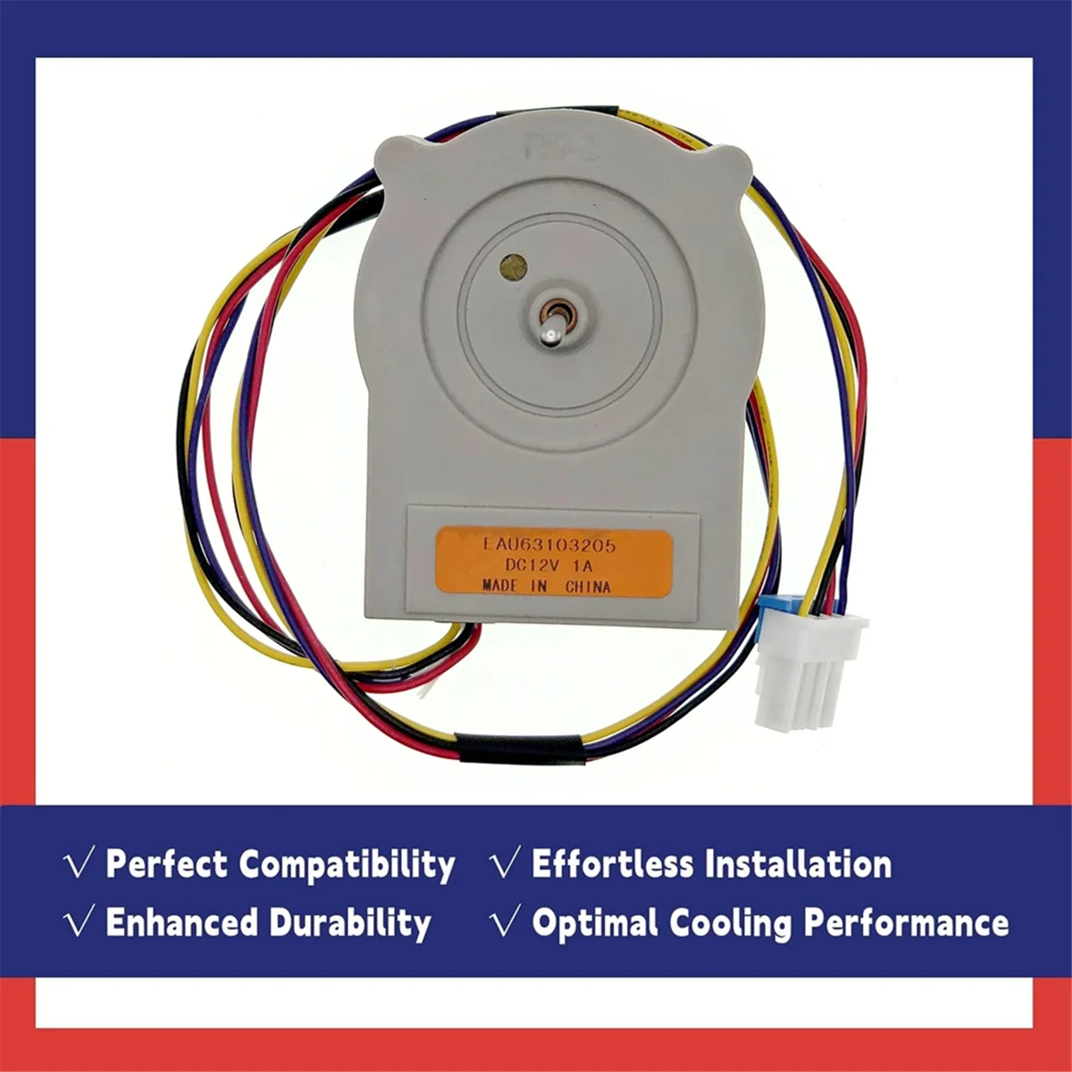 Nuovo EAU caldo 63103205   Il motore della ventola del condensatore del frigorifero per frigoriferi LG sostituisce il motore della ventola a 4 pin CC 12V 73132 73133 LFXS24623B