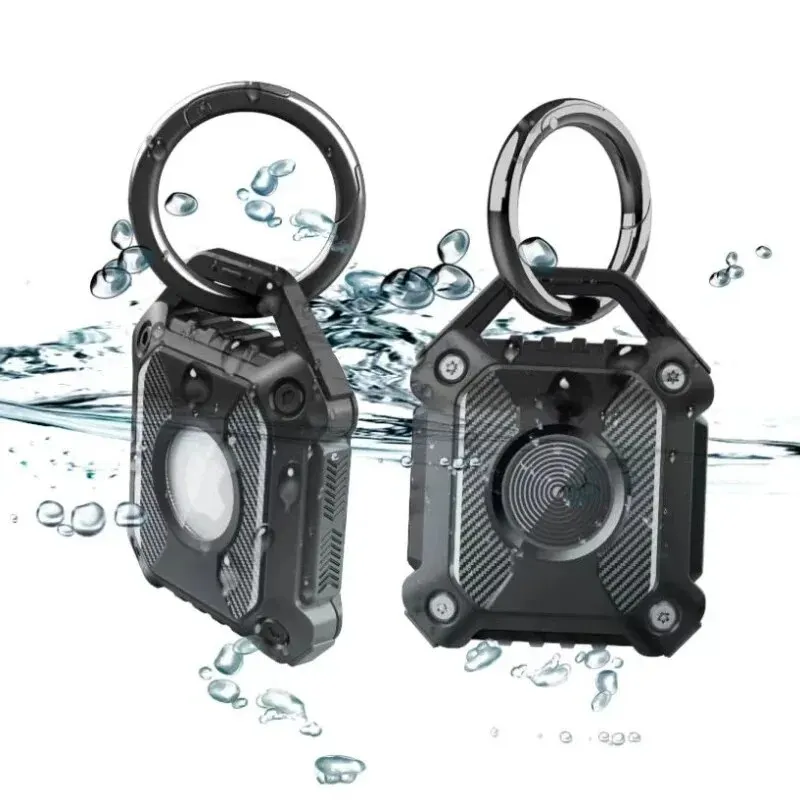 Waterproof Airtag Keychain Holder Case,Screw Full Cover Protection Case for Apple AirTag Tracker Key Ring