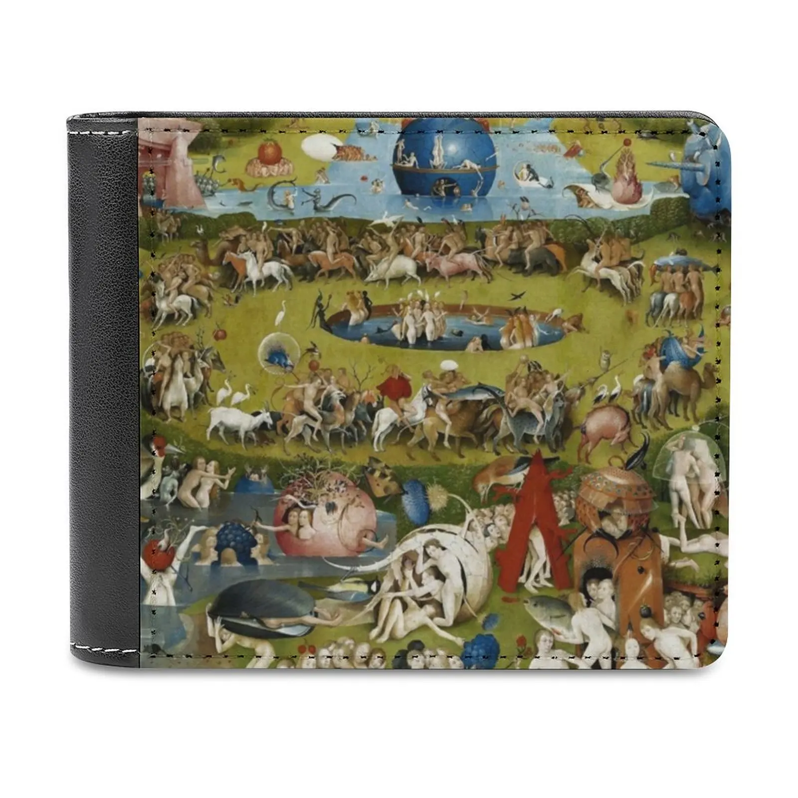 

Мужской кошелек Earthly Delights из искусственной кожи, короткие мужские кошельки, кошелек для кредитных карт для мужчин, сумка для денег, иероглина, земляные наслаждения