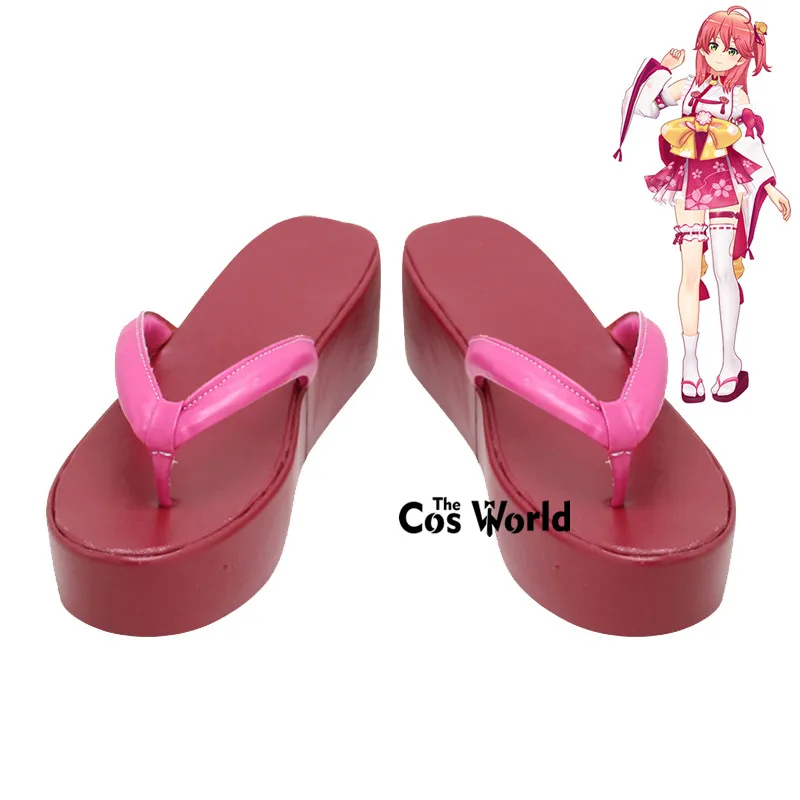 Japanese Virtual YouTuber VTuber Hololive Sakura Miko Customize Cosplay Geta Shoes