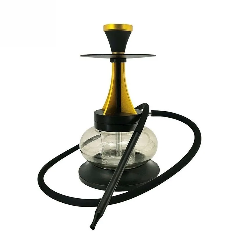 

Hookah new fortress double-layer smoking pot bottom exhaust smoke, big smoke color-changing bar KTV high-end
