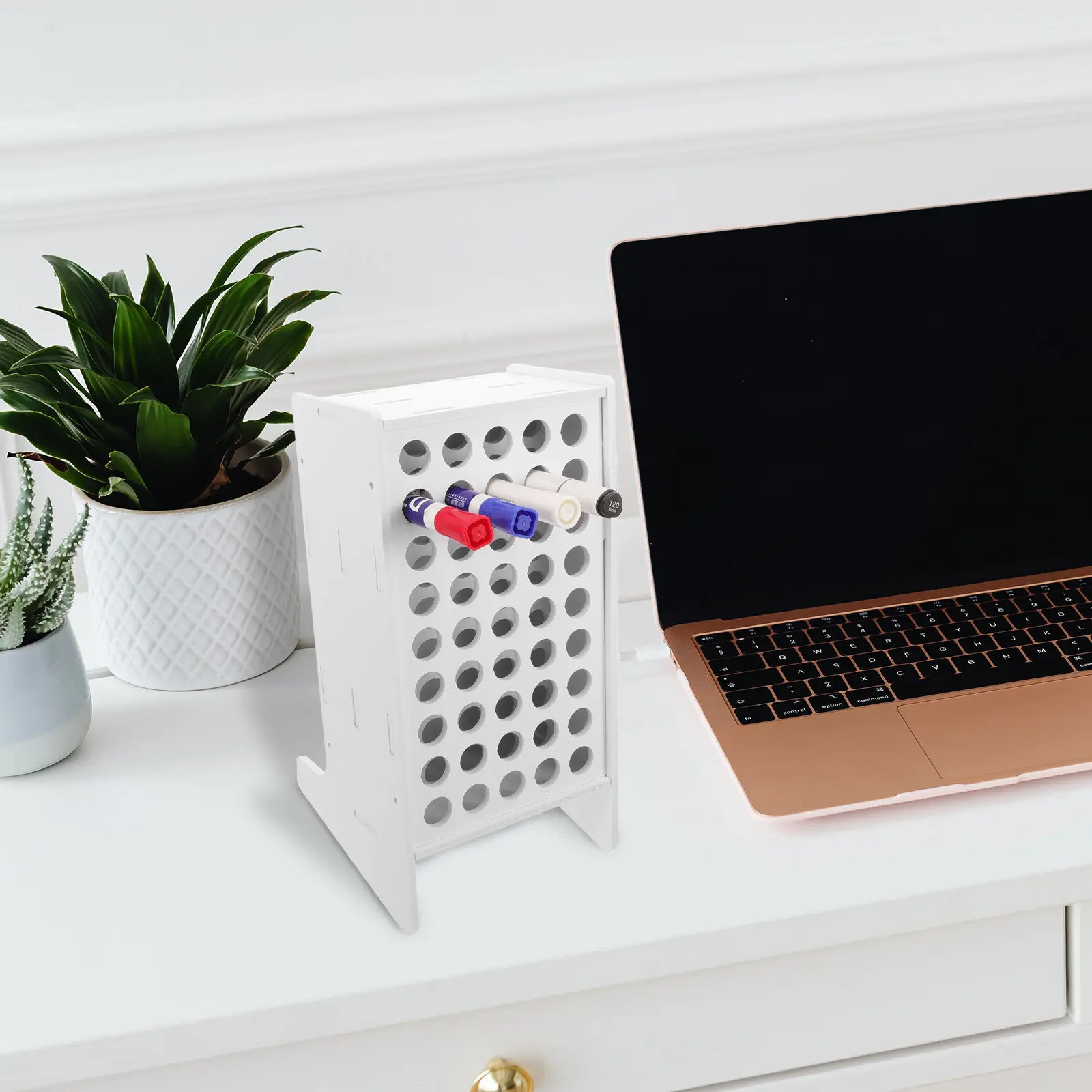 Multifunction 45 Slot Pen Holder Desktop Organizer Marker Storage Office Supply Stationery Organizer Large Capacity