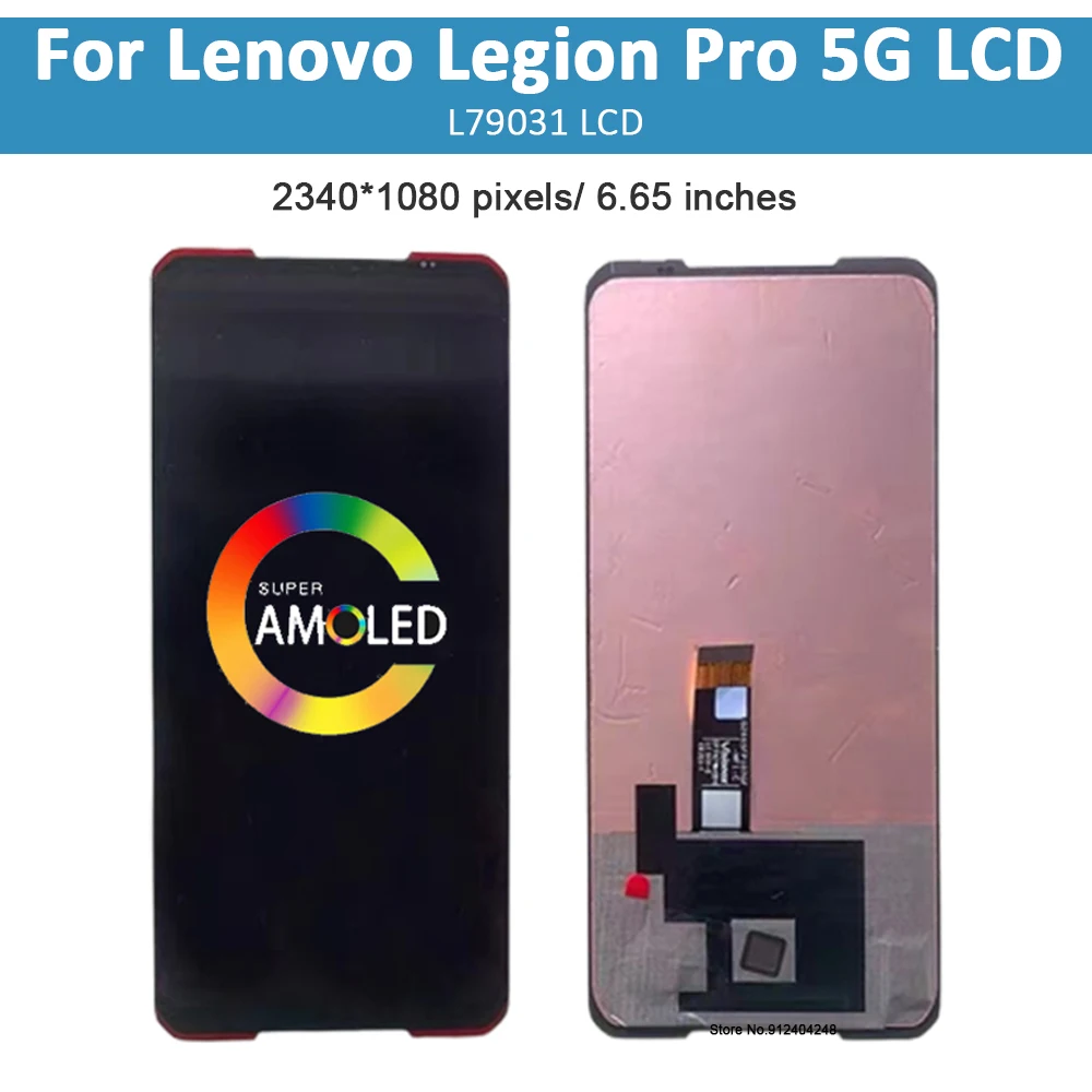 6.65\'\' Original AMOLED For Lenovo Legion Pro 5G LCD L79031 LCD Screen Display Touch Panel Digitizer Assembly with Frame