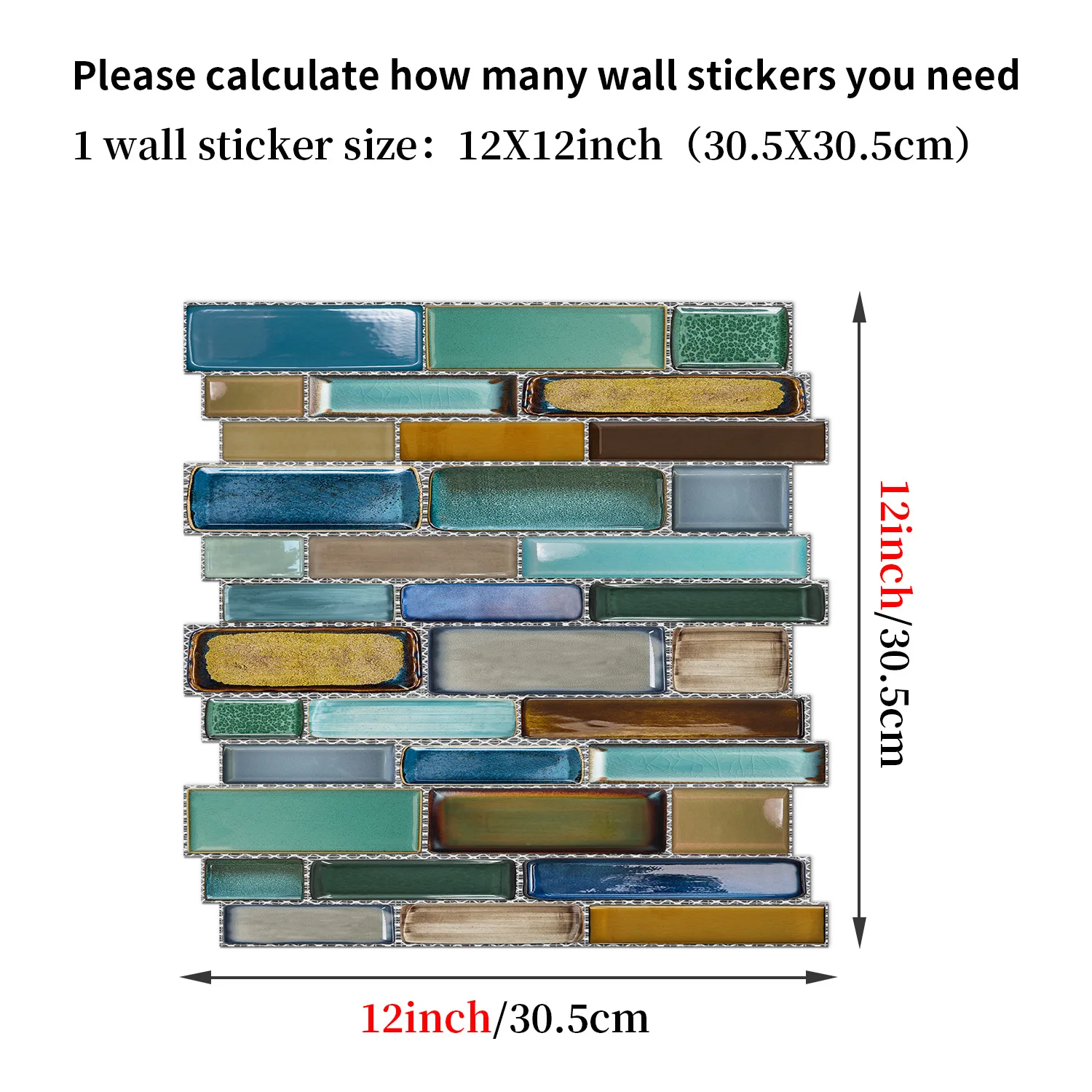 Wallpaper Sticker 3D Epoxy Mosaic Self-Adhesive Waterproof PVC Tile for Home Decor Kitchen Cover Living Room Renovation