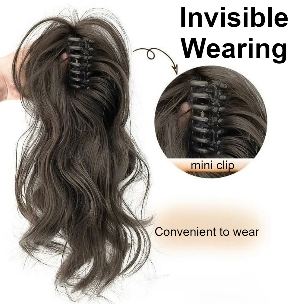 14 بوصة كليب في وصلات شعر ذيل حصان قصير مجعد الشعر ذيل حصان تمديد المظهر الطبيعي الاصطناعية هيربيسي شعر مستعار للنساء