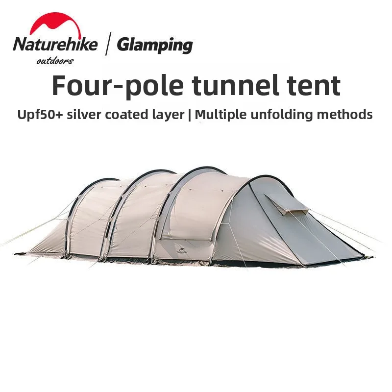 

Naturehike Yunzhou Tunnel Tent Outdoor Camping Camping Equipment Two Rooms and One Hall Thickened To Prevent Rainstorm