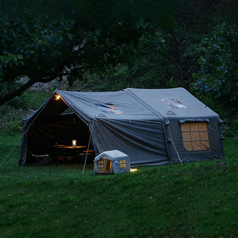 

Надувная палатка Coody 8.0+Framed Foyer Air Tent - серая, портативная, прочная, для кемпинга и вечеринок на открытом воздухе
