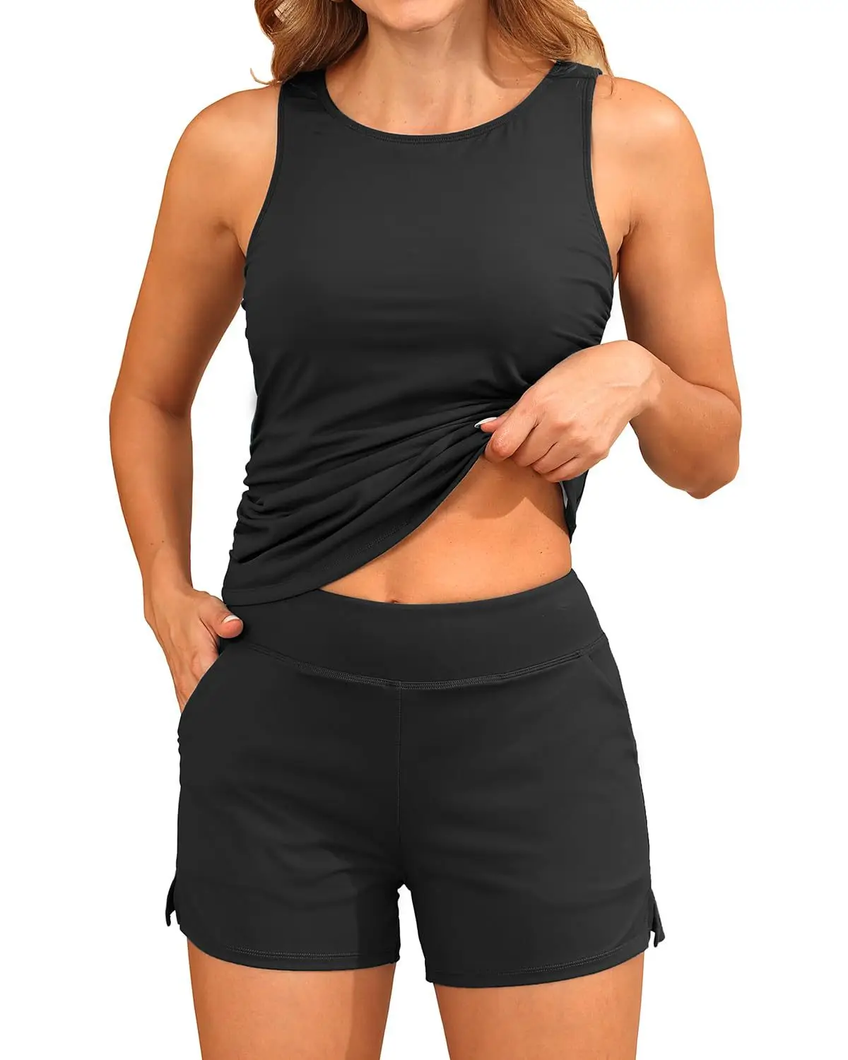 Drawstring Tankini New Plus Size Swimsuit Women Large Swimwear Female Bathers Bathing Swimming Suit Beachwear Bikini 2026 Mujer