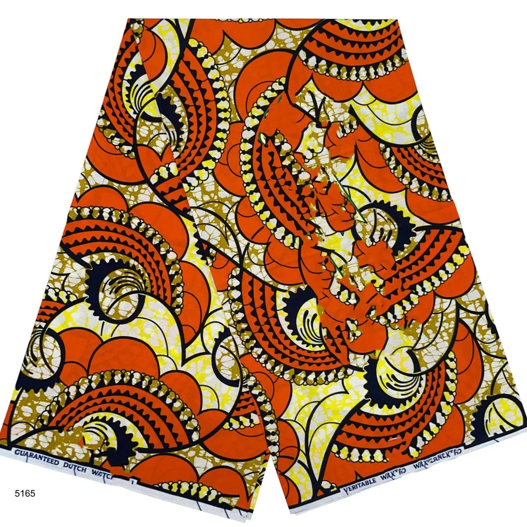 

2025 Cotton Supe- Wax Fabric Fashion Print Wax Fabric Ankara Fabric Ghana Nigeria Style Pagne Sewing Material T7