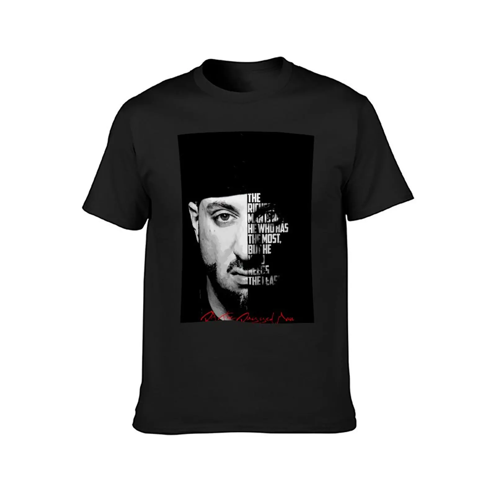 Black and white RA The Rugged Man quote. T-Shirt tees boys whites quick drying funny t shirts for men