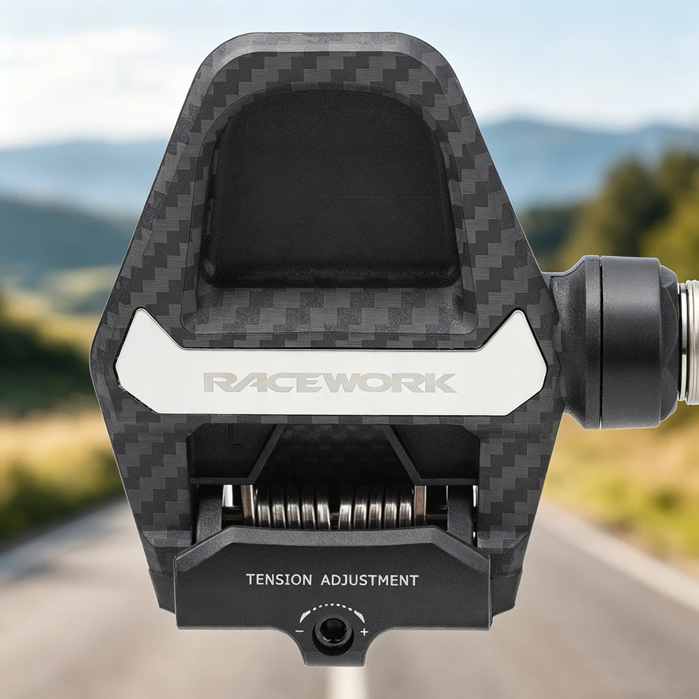 RACEWORK CARBON Rennrad Clip-in Pedale Superleichte Carbonfaser-Rennrad-Selbstverriegelnde Pedale mit Verriegelungsplatte – Detail 12