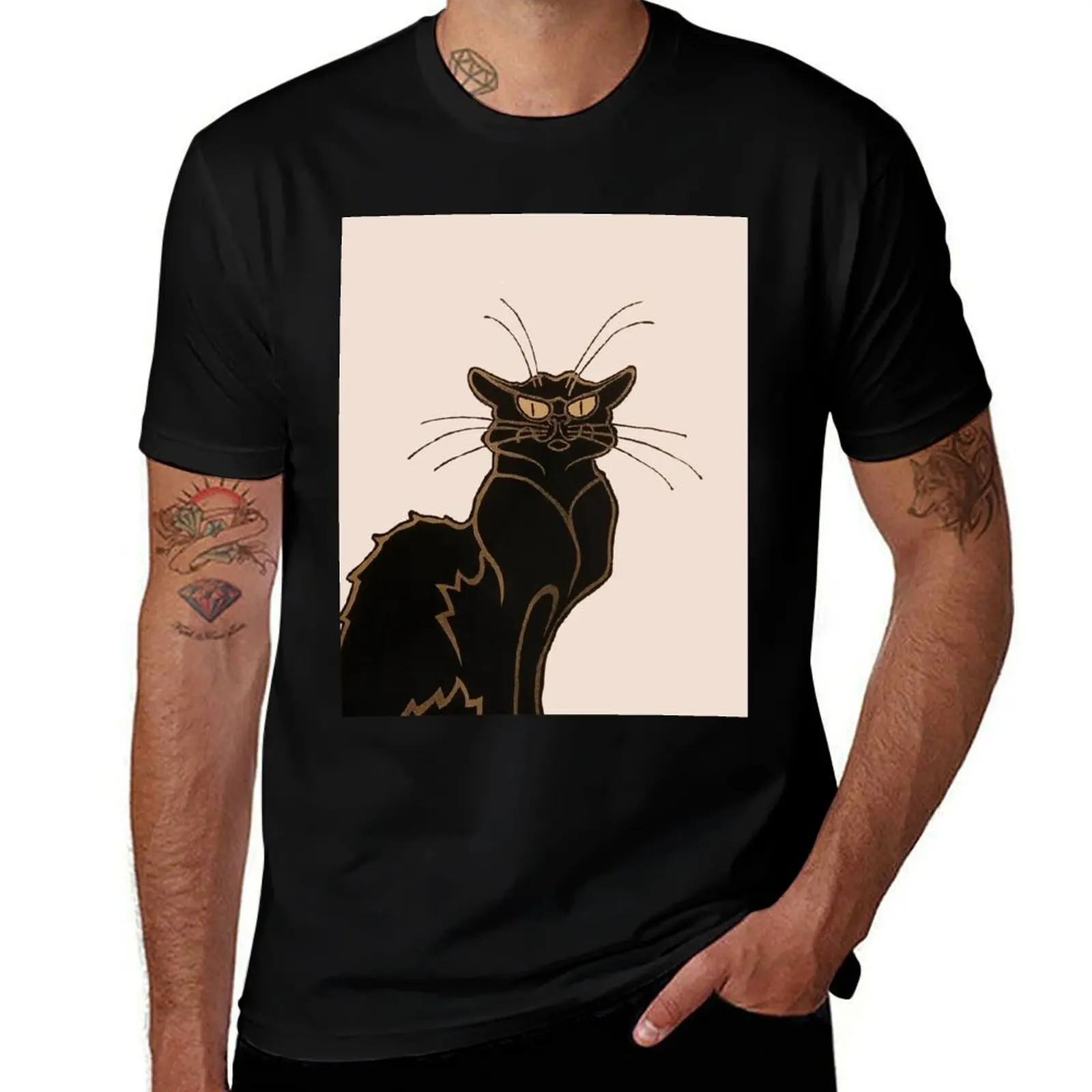

Steinlen- Soon the Black Cat Tour T-Shirt man tshirt t shirts cotton 100% cotton t shirt pack T-shirt