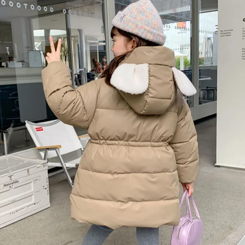 Coat Overcoat Girls Jacket Windbreak Outerwear 2025 New Winter Autumn Warm Cotton School Sport Teenagers Children's Clothing