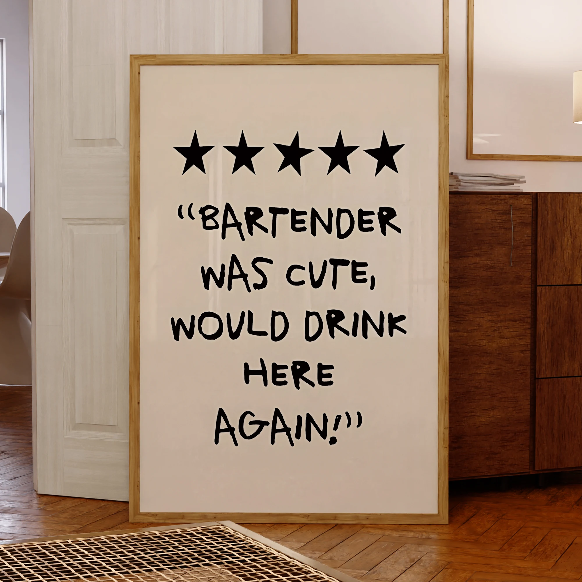 Moderne Nette Barkeeper Druck Bar Warenkorb Dekoration Wand Kunstdrucke Leinwand Malerei Poster Bild Für Wohnzimmer Wohnkultur