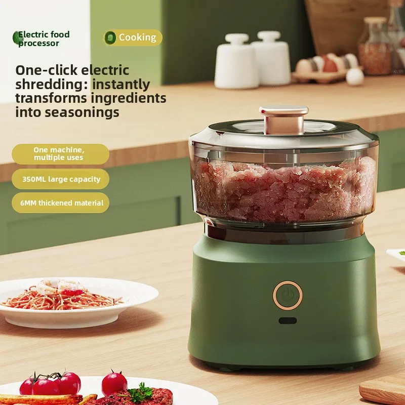 New Kitchen Multi-functional Food Processor Wireless Electric Meat Grinder Home Garlic Crusher Baby Food Blender Chopping Garlic
