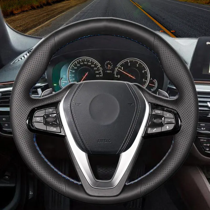 

Custom Nappa Genuine Leather Car Steering Wheel Cover for BMW G30 530i 540i 520d 530e 2016-2018 G32 GT 630i 630d 2017-2018 Auto