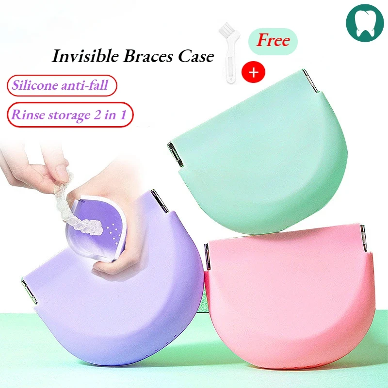 

Dental Storage Box Denture Holder Orthodontic Braces Storage Cleaning Box Oral Container Care Tool Box Invisible Braces Case