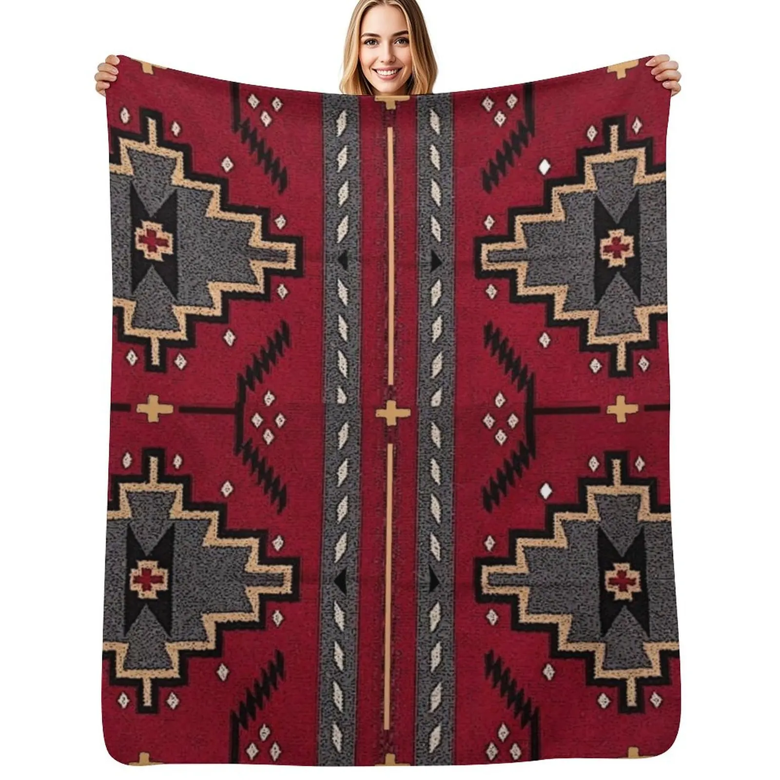 Aztec Holiday 2 Throw Blanket for sofa Single Winter beds Giant Sofa Cute Nap Blankets