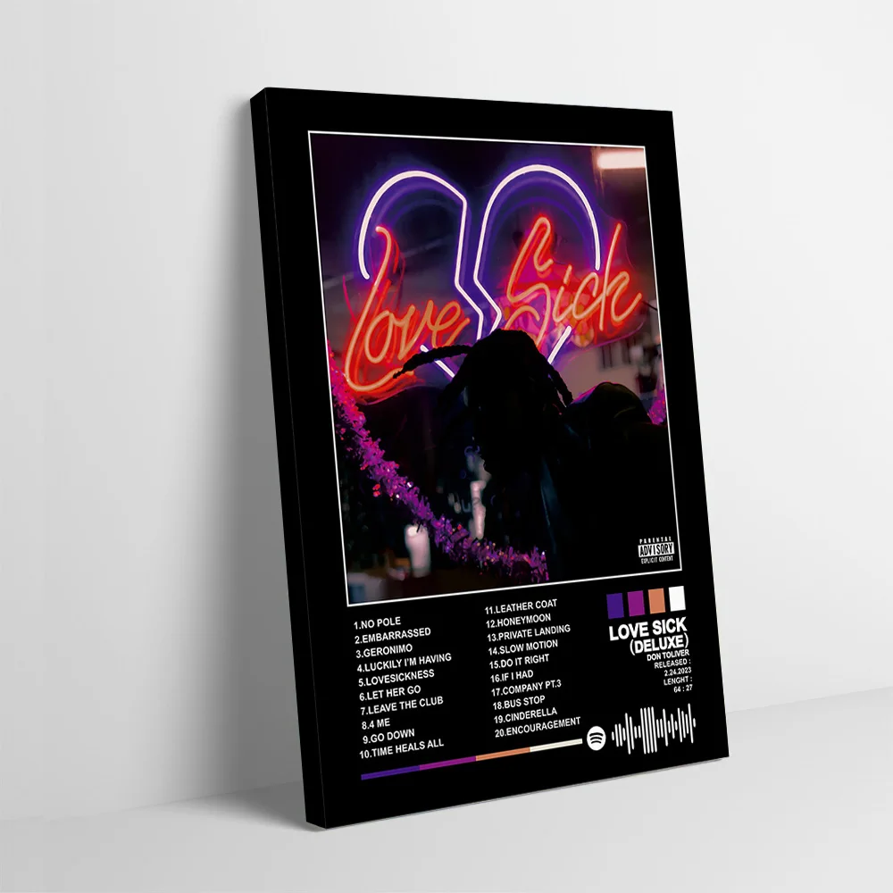 Don Toliver - Love Sick (Deluxe) Printing Poster Customizable Pictures Wall Art Canvas Painting for Wand Deko Decorative Picture