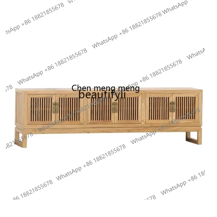 ss8350 New Chinese TV cabinet Elm Song Dynasty aesthetic antique living room decoration all solid wood Zen furniture tea room ca