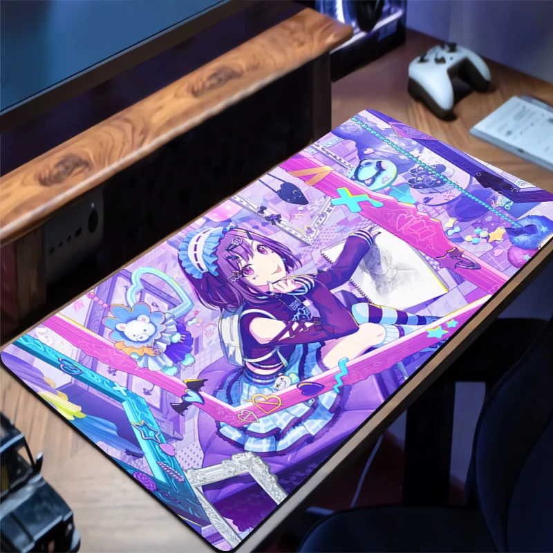 

Mousepad Large Project SEKAI Gaming Keyboard Gamer Non-Slip Mouse Pad on The Table Desk Mat coaster PC carpet Anime Mouse Mats