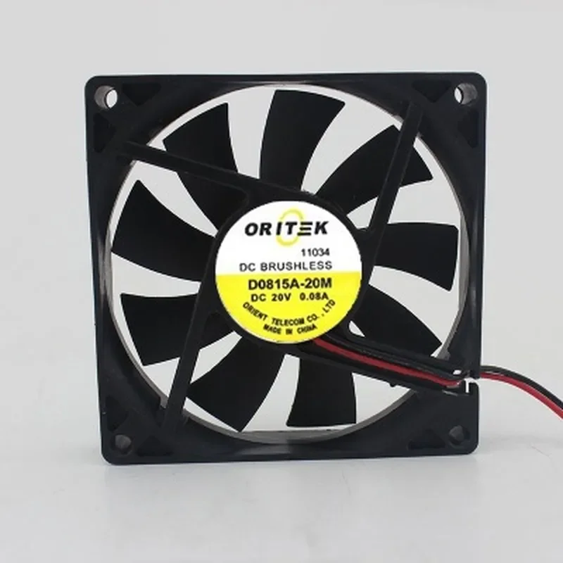 for ORITEK D0815A-20M DC20V 0.08A 8015 Cooling Fan 8CM 24V