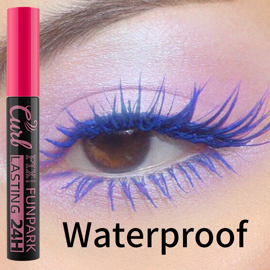Multicolor Curling Mascara Waterproof Fast Drying Eyelashes Extension Lashes Korean Makeup Lasting White Blue Purple Mascara
