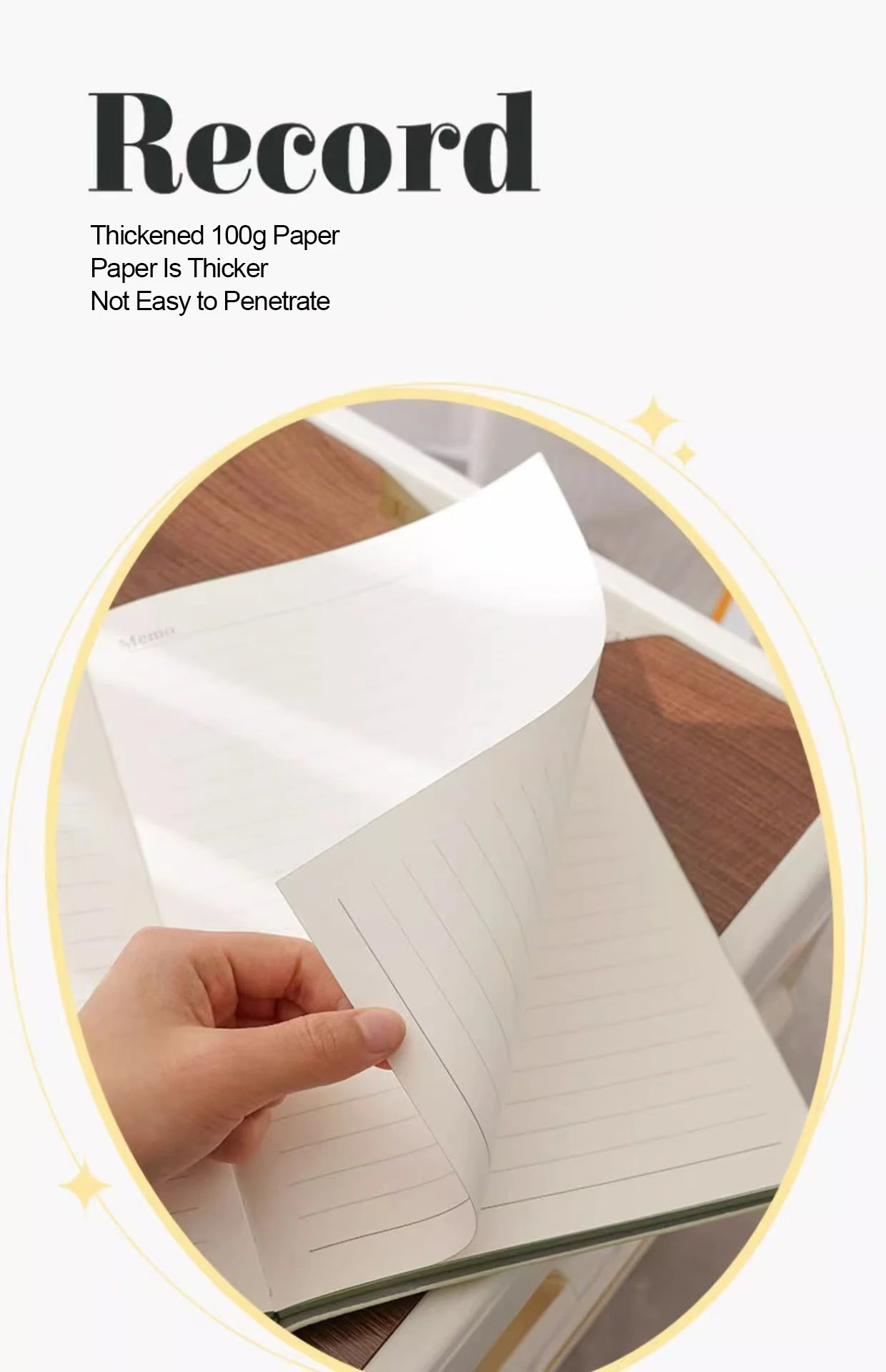 1PCS Notebook A5 Kunstleder Business Notebook Set Verdickte Weiche Leder Oberfläche Schreibwaren – Detail 6