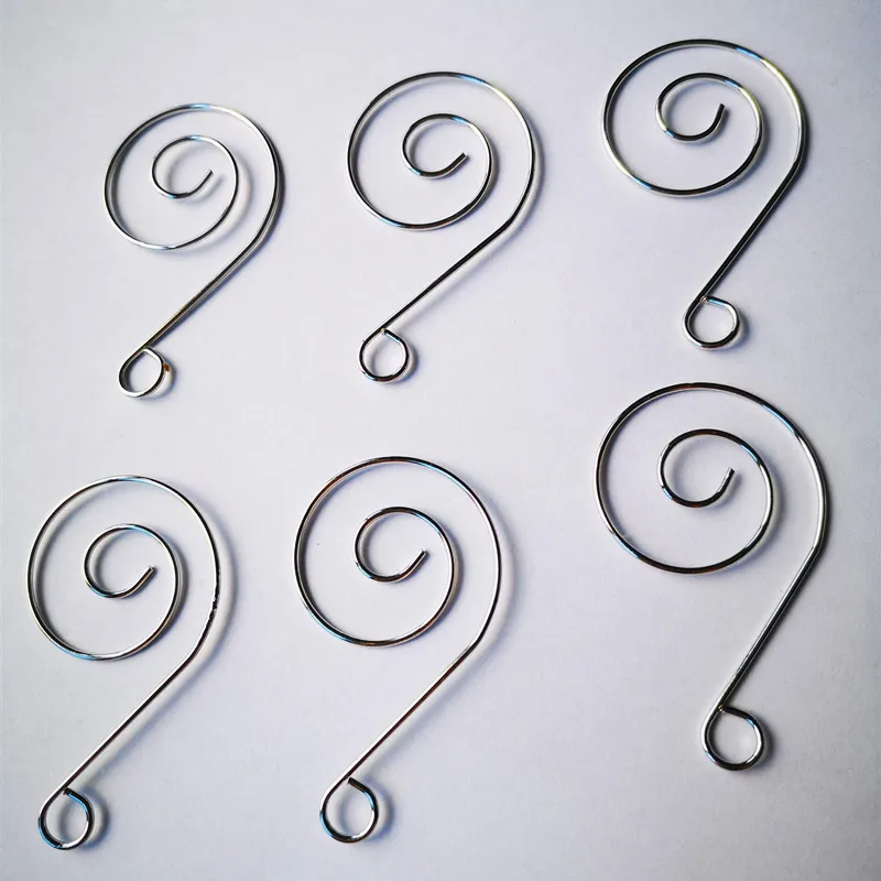 100pcs/lot Silver Spiral Hooks For Crystal Suncather Metal Parts Diy Glass Pendant Accessories Connecting and Hanging Connector