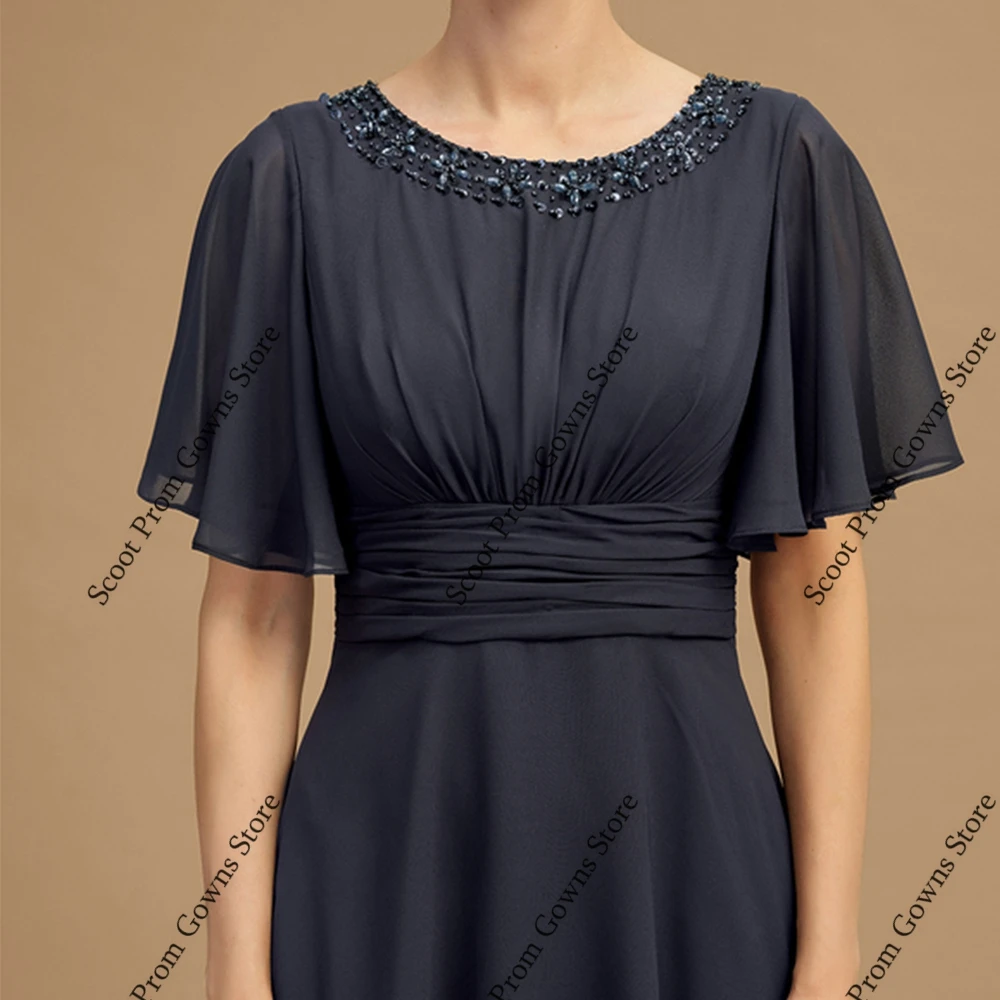 Vestidos grises para madre De novia, vestidos De fiesta De boda De manga corta para mujer, novedad De verano 2021, bata De playa De gasa