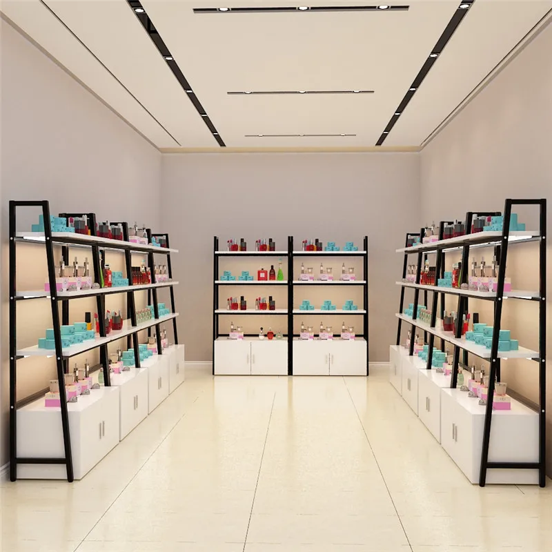 Display Cabinet Cosmetics Beauty Salon Skin Care Products Showcase Boutique Display Cabinet Shelf Display Rack Modern and Minima