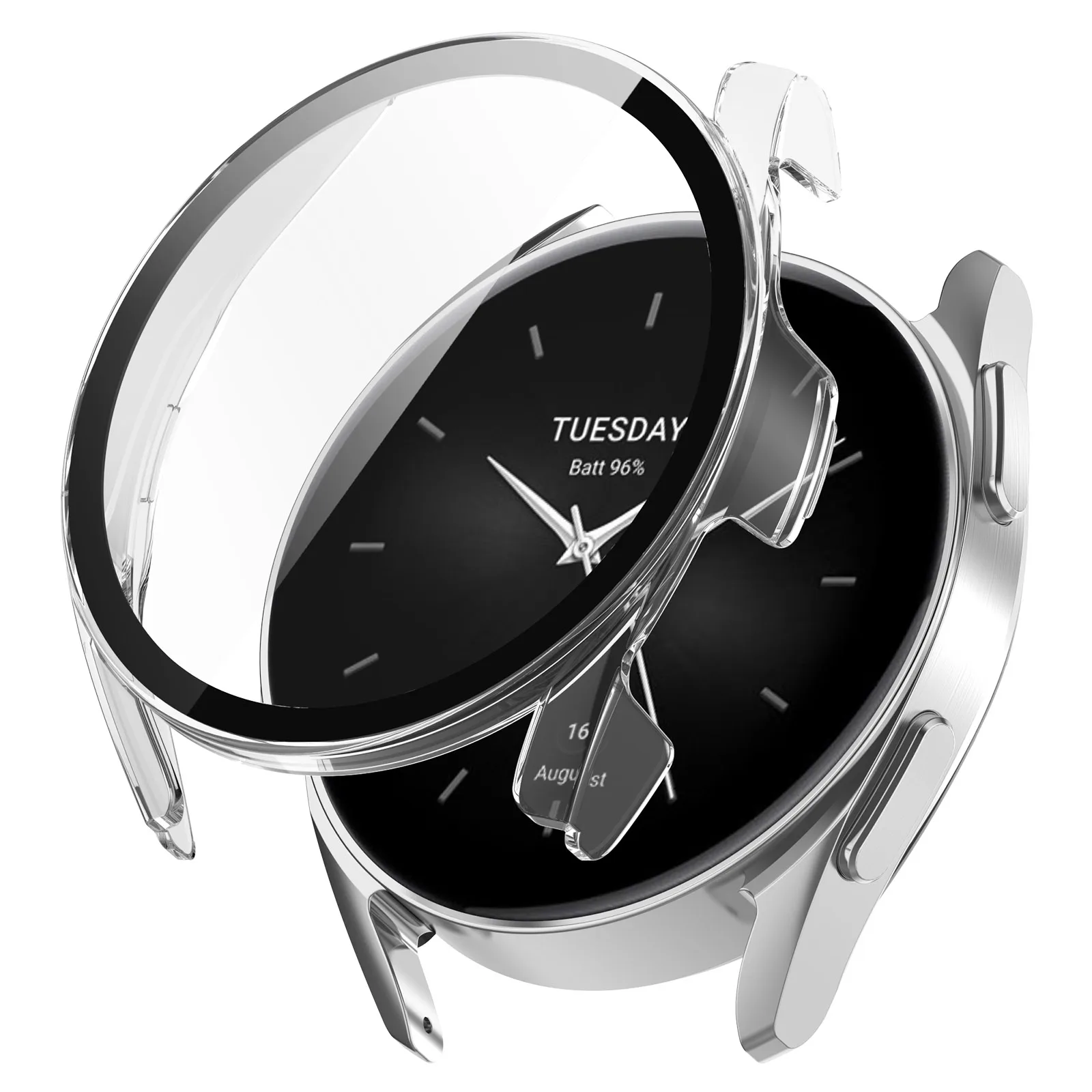 حافظة حماية من الزجاج الشخصي لساعة شاومي S2 حافظة واقية من فيلم شل حافظة متكاملة شاملة للجميع