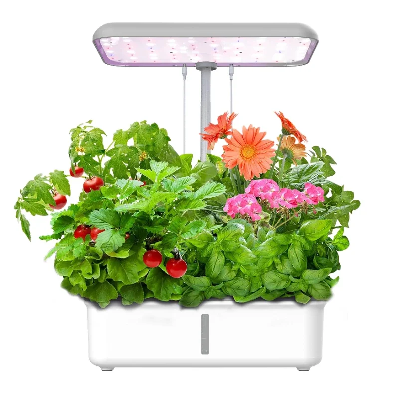 Smart Wifi hydroponics growing system indoor garden Chili Parsley vegetable auto water pump irrigation hydroponics grow lights