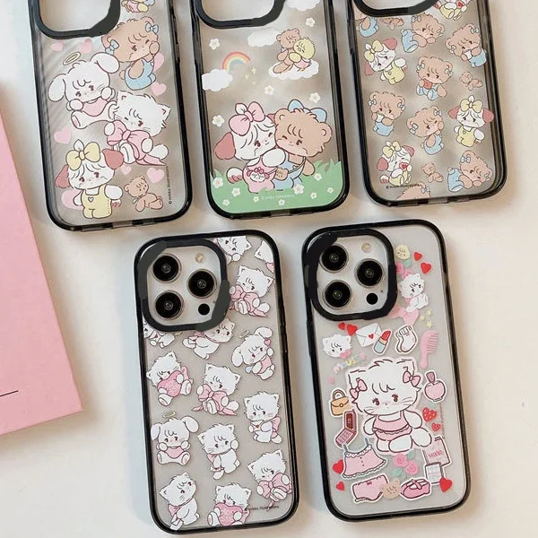 

Cartoon Cat Acrylic Phone Case Cover for IPhone 14 13 12 11 15 Pro Max Case for IPhone 15 Pro Max