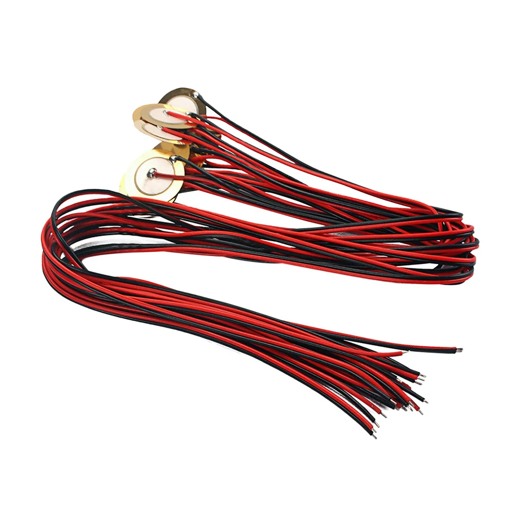 24 stücke Runde Schaltung Metall Pickup Für Akustische Gitarre Ukulele Violine Mandoline Banjo Kupfer Spule Linie Rot Legierung Sensor