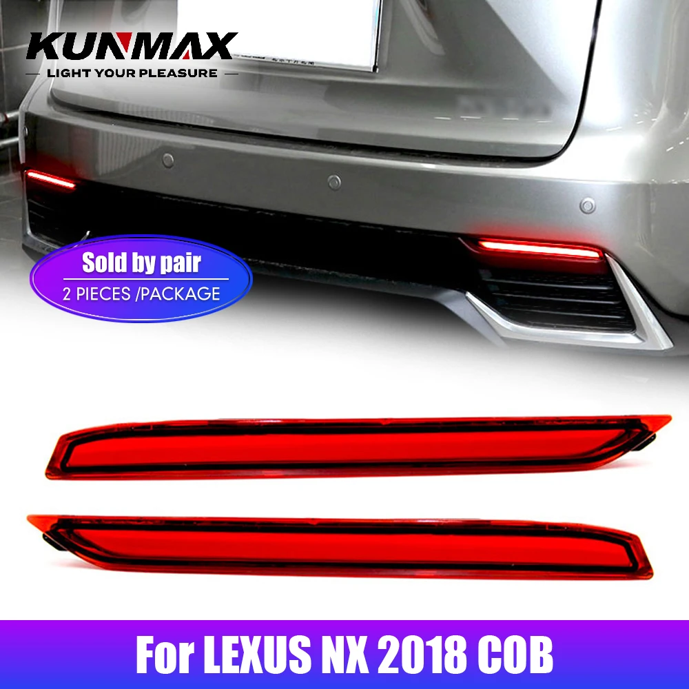 

Для LEXUS NX 2018: задние бамперные фонари COB, задние отражатели, ходовые огни (DRL), стоп-сигналы, аксессуары, 1 пара