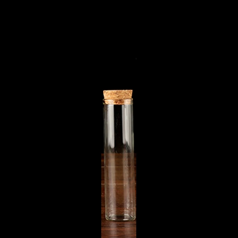 Glass Test Tube with Cork Stoppers for Scientific Experiments Bath Salt and Candy Storage