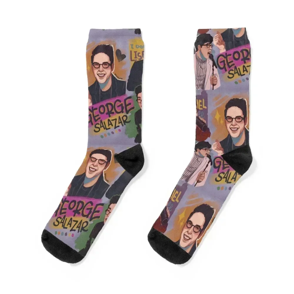 

George Salazar Socks Stockings man anime cartoon valentine gift ideas Men Socks Luxury Brand Women's