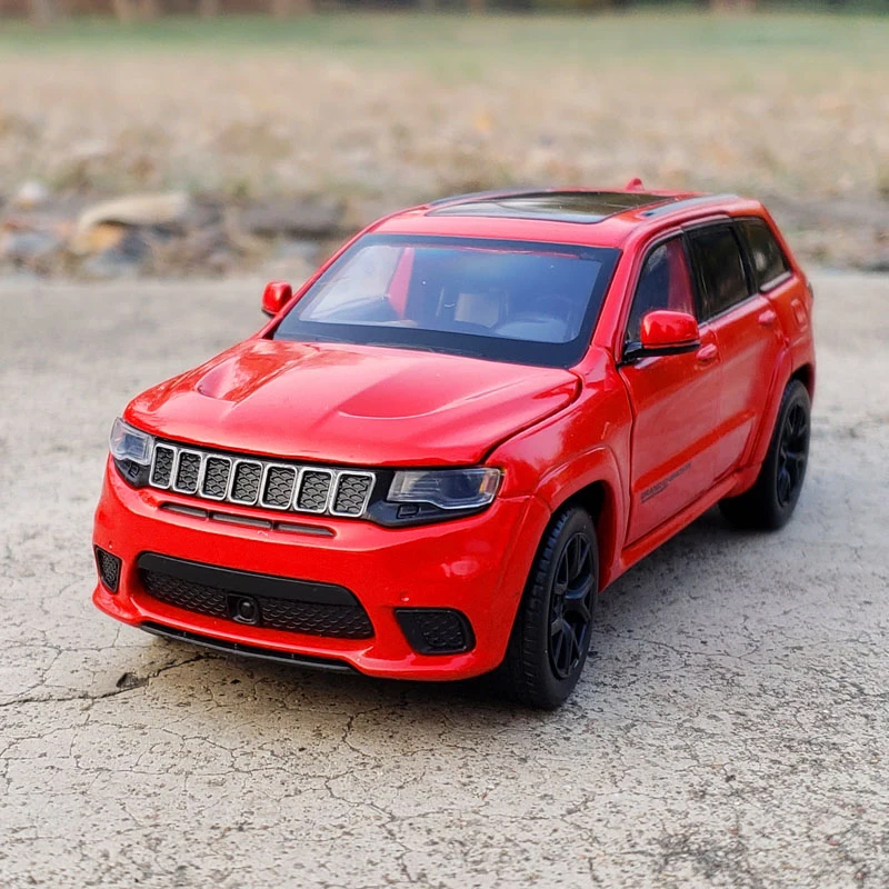 1:32 Legering Model Auto Srt Grand Cherokee Klassieke Auto Steering Schokdemper Met Geluid Licht Jongen Geschenken Gratis Verzending